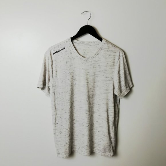 Ecko Unltd T Shirt V-Neck Graphic Tee Short Sleeve Cotton Solid Logo Print Gray - Picture 4 of 6